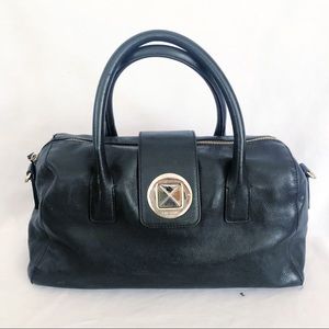 Kate Spade Black Leather Purse doctors bag large